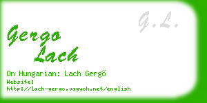 gergo lach business card